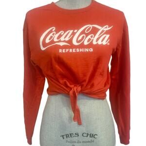 Coca Cola Brand Cropped Long Sleeve Tee